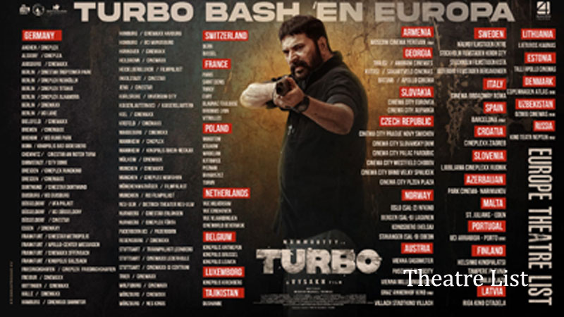 Turbo malayalam movie theatre list